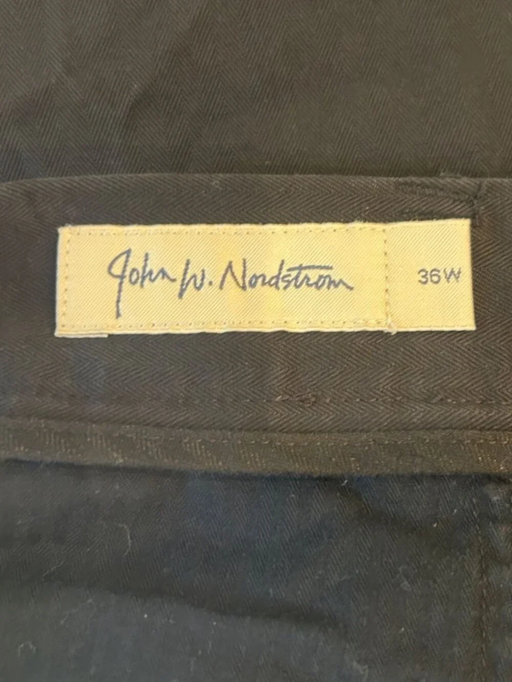 John W. Nordstrom Pleated Shorts Black Herringbone Bermuda Size 36 Waist